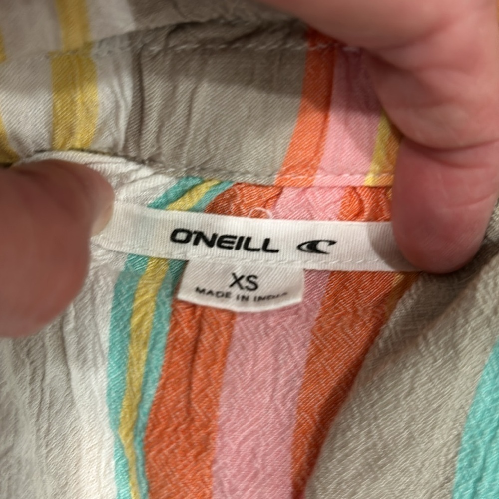 O’Neill Kelby Stripe top tank crop style Size XS. Beautiful summer fun colors - Picture 7 of 9